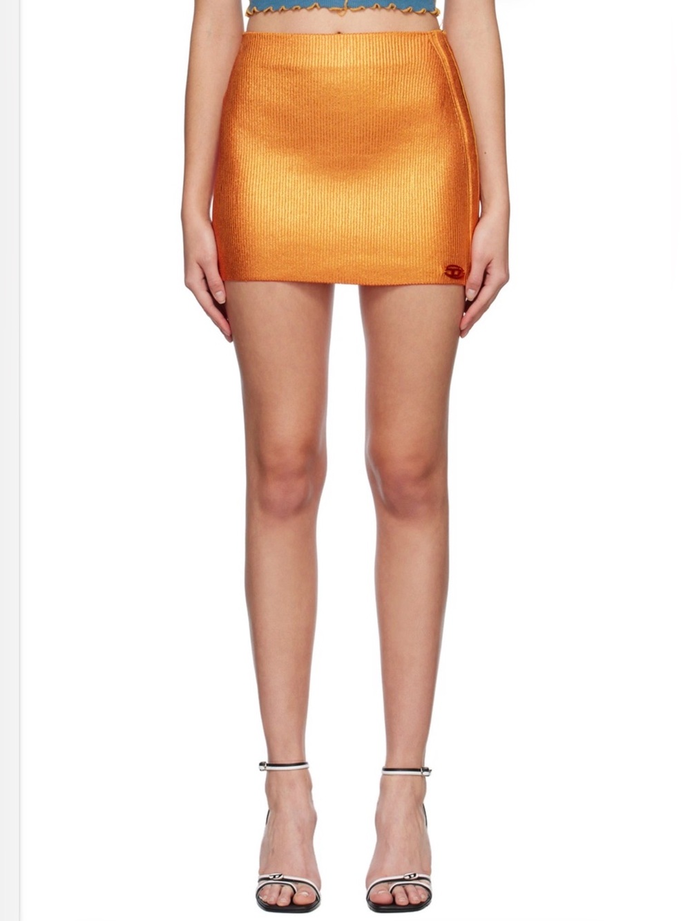 Diesel Orange M-Argette Miniskirt Size S $650